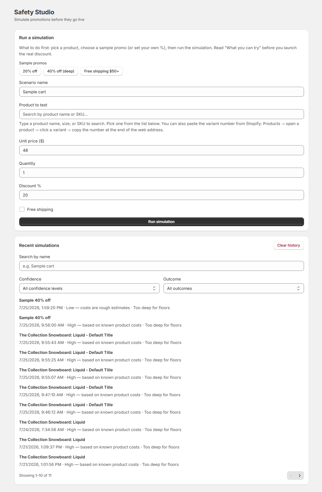 Safety Studio with a sample promo and What you can try coach band